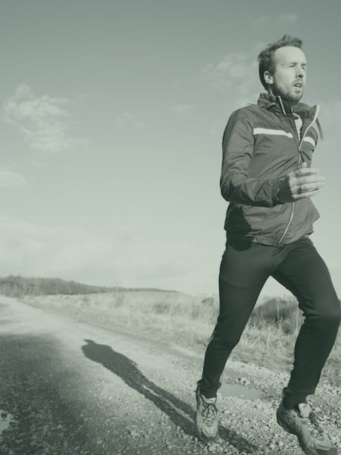 Adult preparing for a healthy walk outdoors